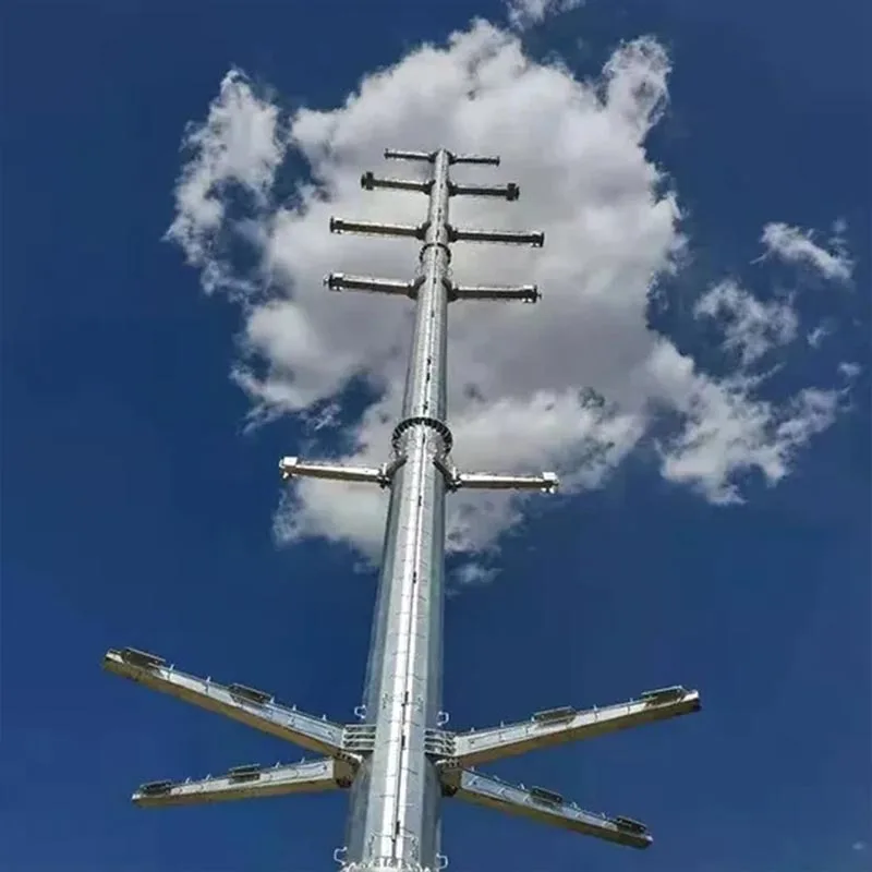 উচ্চ ভোল্টেজ ইস্পাত পাইপ খুঁটি